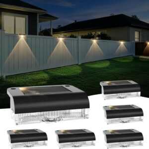 Solarbetriebene LED Außenleuchten – Automatische Gartenbeleuchtung für Zaun, Te