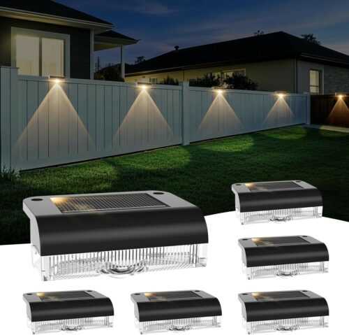 Solarbetriebene LED Außenleuchten – Automatische Gartenbeleuchtung für Zaun, Te