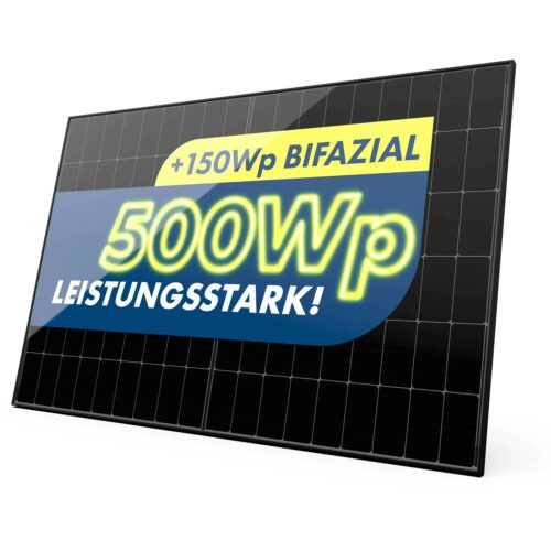 Solarmodul 500W Bifazial 2x2mm Glas-Glas PV-Module, modernstes n-Type Panel