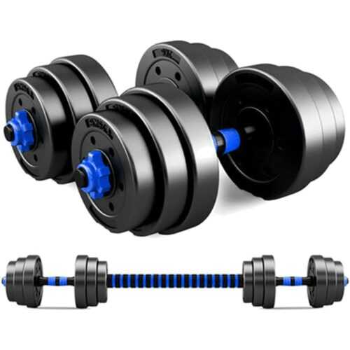 2-in-1 Fitness Hanteln & Langhantel -  für Krafttraining und Muskelaufbau