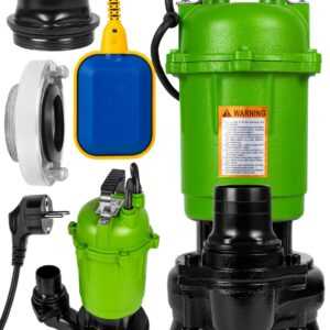 MalTec Tauchpumpe für Schmutz- Sauberwasser mit Zerhacker 18000 l/h zur Tiefe 8M