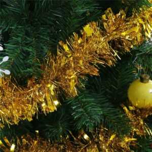 Weihnachtsgirlande - Tannengirlande - Gold - Weihnachtsdeko - 10m - 2er Pack