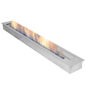 120 cm Edelstahl Bioethanol Brenner Gelkamine Brenngel Kamin Doppelwandig 6 Lite