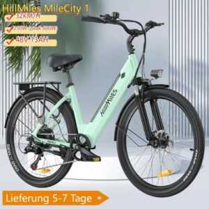 🔥2025 Damen City E-Bike 26 Zoll Elektrofahrrad 250W Pedelec 25km/h 468WH Ebike