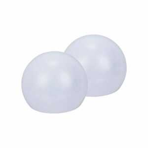 MeLiTec 2er Set Solar Gartenleuchten LK14 Kugel ⌀ 20 cm RGBW