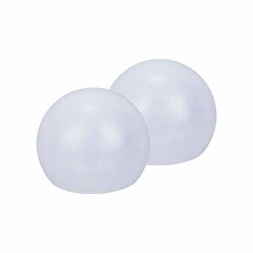 MeLiTec 2er Set Solar Gartenleuchten LK14 Kugel ⌀ 20 cm RGBW