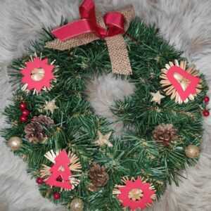 Türkranz Weihnachtskranz Adventskranz Deko Weihnachten 32 cm Neu