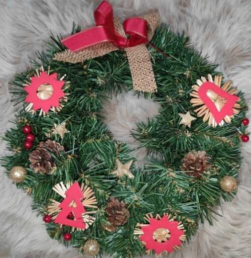 Türkranz Weihnachtskranz Adventskranz Deko Weihnachten 32 cm Neu