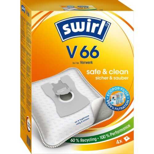 Swirl Staubsaugerbeutel V66 V 66 EcoPor passend Vorwerk Tiger VT260 Staubsauger