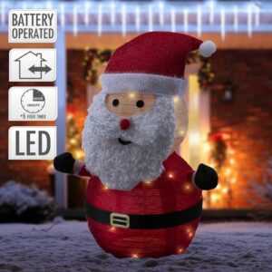 LED Santa Weihnachtsmann Weihnachtsdeko 68 cm Gartendekoration Winterdekoration