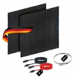 Solaranlage Balkonkraftwerk 2x Solarpanel Solarmodul Slim-Line 400Wp Schwaiger