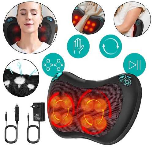 Shiatsumassagegerät Heizungmassagekissen Knetmassagegerät Rückenmassagegerät