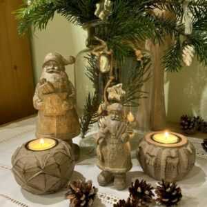 Nikolaus Weihnachtsmann Santa Claus Weihnachtsdeko Figuren Advent Chic Antique