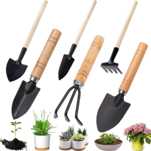 Kinder Gartengeräte Set 6 tlg Klein Gartenwerkzeug Für Pflanzen Umpflanzen Erde