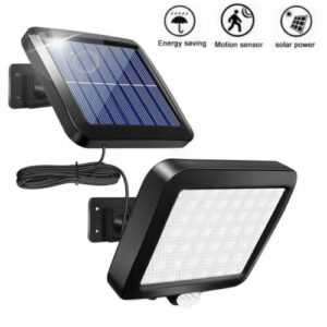 100 LED Solarleuchte mit Bewegungsmelder Außen Gartenlicht Wandleuchte Lampe DHL