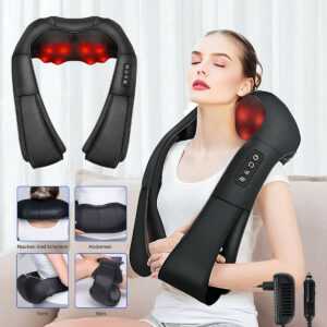 Nackenmassagegerät 3D Shiatsu-Rücken-Nacken-und Schultermassagegerät mit Wärme