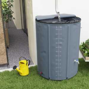 Regentonne 200/380/500/750 L Regenwassertonne Regenfass Wasserfass Deckelfass DE