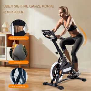 Heimtrainer Ergometer Indoor Cycling Bike Fitness Fahrrad Hometrainer bis 120 KG