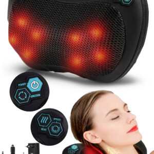 Wärme Massagekissen Shiatsu Massagegerät Rückenmassagegerät Nackenmassagegerät