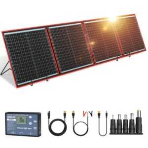 Dokio Solarpanel 160W 12V Tragbar Faltbar Solarmodule für Camping Wohnmobil