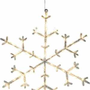 STAR Icy LED Acryl Schneeflocke Fenster Bild Silhouette 50 warmweiße LED 45 cm