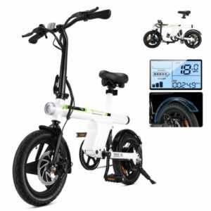 E-City Bike 14 Zoll 350W Elektro Fahrrad Klappbar E-Bikes LED Datendisplay 36V