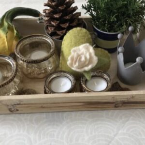 ❤️SHABBY CHIC❤️ DECO HOLZTABLETT* Hirschkopf Branding* 35/22/6,5* NEU*