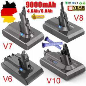 9500mAh Akku Für Dyson V8 V6 V7 V10 Ersatzakku SV10 Animal Absolute Staubsauger