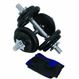 Hantel Set  Kurzhantel  Gusseisen Hantelscheiben 20 kg / Sporthandschuhe