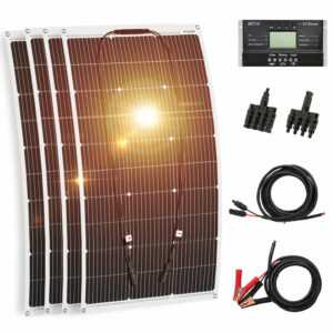 Dokio Solarpanel 400w 4*100w Flexibel Solarmodule Kit für Wohnmobil Boot Balkon