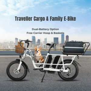 20 Zoll Cargo Elektrofahrrad 1000W Longtail E-Lastenrad 48V 35Ah E-Bike 45KM/H