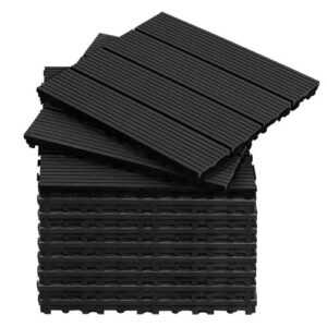 WPC Terrassendielen Balkon Boden Terrassenfliesen Klickfliesen 30x30cm, 22 Stück