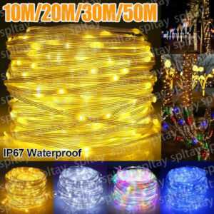 10M/50M LED Lichtschlauch Lichterkette Strom Lichterschlauch Garten Außen Party