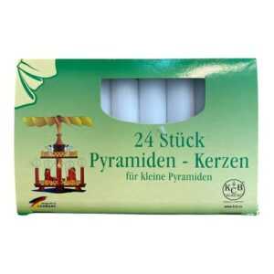 Pyramidenkerzen Premium 24er Set Weiß 14x70mm Adventskerzen Weihnachtskerzen