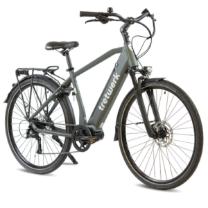28 Zoll E Bike Trekkingrad 8 Gang Tretwerk Sonic Pedelec 522 Wh E Fahrrad grün
