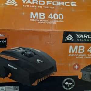 YARD FORCE Mähroboter MB400 mit Mähgarage für 400 m² Rasenmähroboter  Rasenmäher