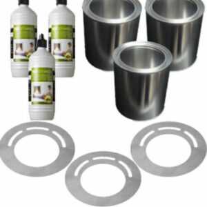 3 l Bioethanol Farmlight 3 Dose mit Deckel 3 Sparplatten Gelkamin Ethanolkamin