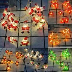 2m 20LED Lichterkette Lichter Weihnachtesbeleuchtung Batteriebetrieben Nikolaus~