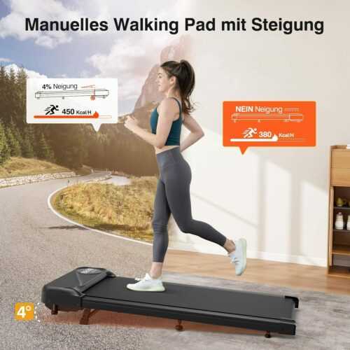 Motorisiertes Laufband Elektrisch Jogging Walkpad Schreibtischlaufband 6km/h DE