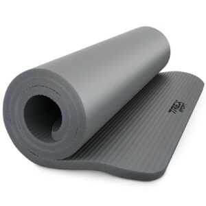 TREX SPORT Gymnastikmatte extra dick 2cm und weich Fitnessmatte 190x80x2 cm grau