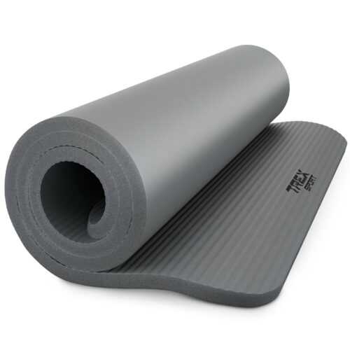 TREX SPORT Gymnastikmatte extra dick 2cm und weich Fitnessmatte 190x80x2 cm grau