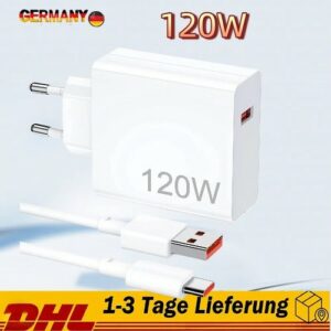 Für Xiaomi 120W Schnell Ladegerät Netzteil 6A USB-C Kabel Redmi Note10/11/12P🏆