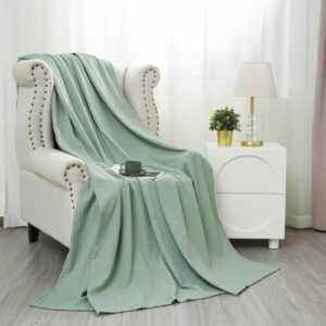 Wohndecke Waffelpique Tagesdecke Kuscheldecke Decke Sofadecke Mint