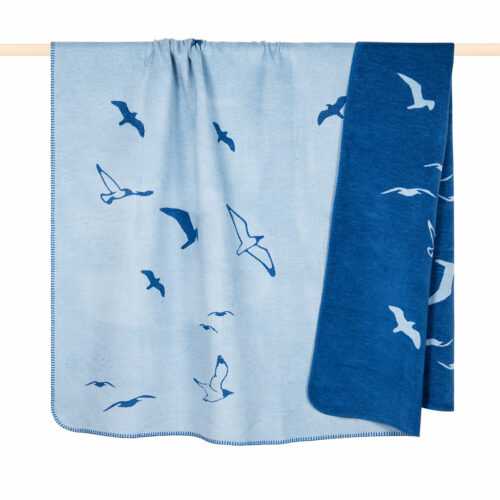 Pad Wohndecke Seagull blau 150 x 200 cm  Baumwollmischung