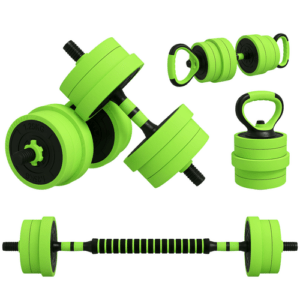 4 in 1 Hanteln Set 20 kg verstellbare Kurzhantel & Langhantel Kettlebell