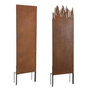Sichtschutzelement Sichtschutzwand Gartenzaun Rost Sichtschutz Flames 150/170 cm