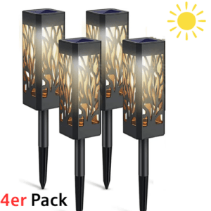 4x LED Solar Laterne Gartenleuchte Gartenlampe Solarleuchte Solarlampe Terrasse✅