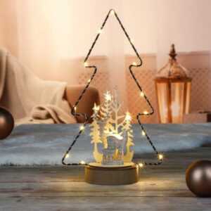 Led Tannenbaum Silhouette beleuchtet batterie Weihnachten Deko-Objekt Aufsteller
