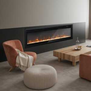 50" Elektrokamin Wandkamin Elektrischer Kamin mit Heizung 1800W 12 Farbmodi