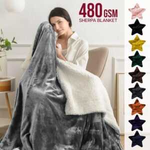 Doppelt Dicke Kuscheldecke Wohndecke Tagesdecke Sofadecke